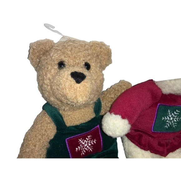 HALLMARK Plush Mistletoe Christmas Kissing Kiss Bears Plush Stuffed Magnetic-new - Picture 3 of 6